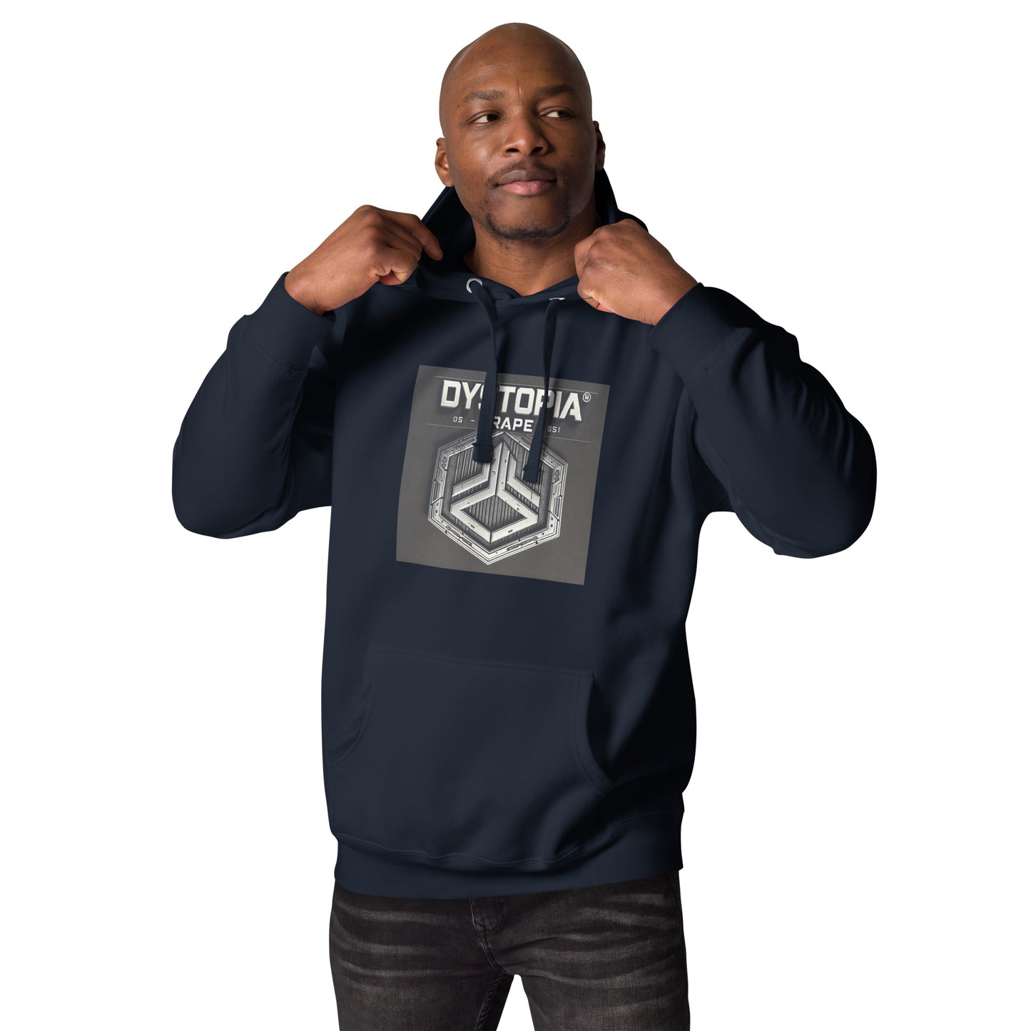 Sudadera unisex con capucha "Deff Zeppelin" de Dystopia Drape